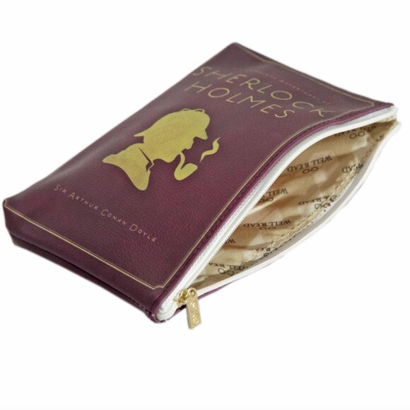 Sherlock Holmes Silhouette Book Pouch Purse Clutch - Book Lover Gifts - Picture 3 of 7